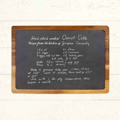 Engraved Recipe Slate Cutting Board 13'' x 9''