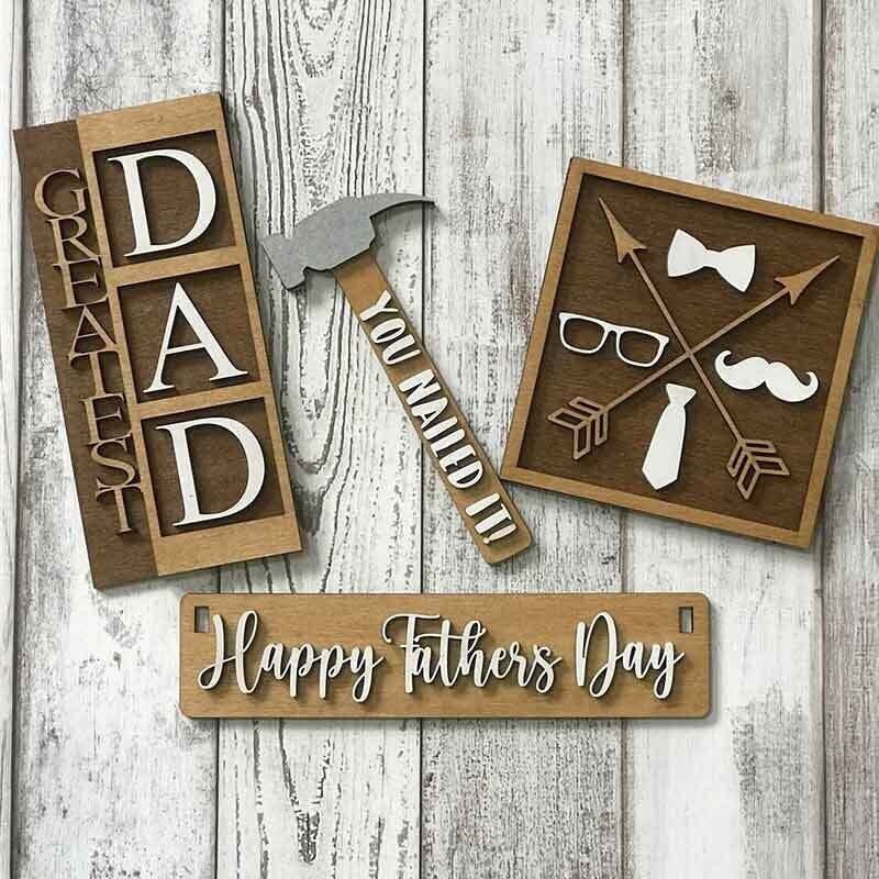 Happy Father's Day interchangeable Add-on's for Wagon Shelf Sitter