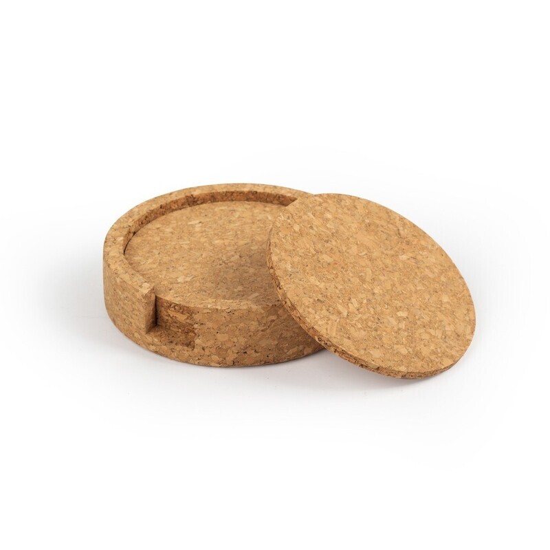 Circular Cork Coaster Set