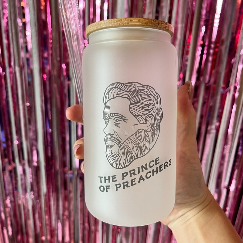 Spurgeon Frosted Can Glass