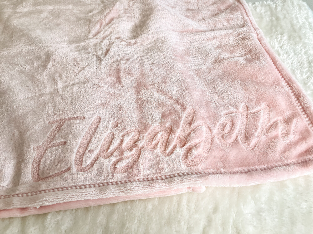 Custom Engraved Minky Fleece Blanket