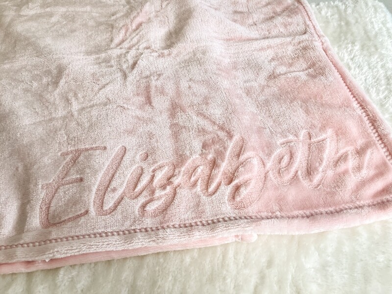 Custom Engraved Minky Fleece Blanket