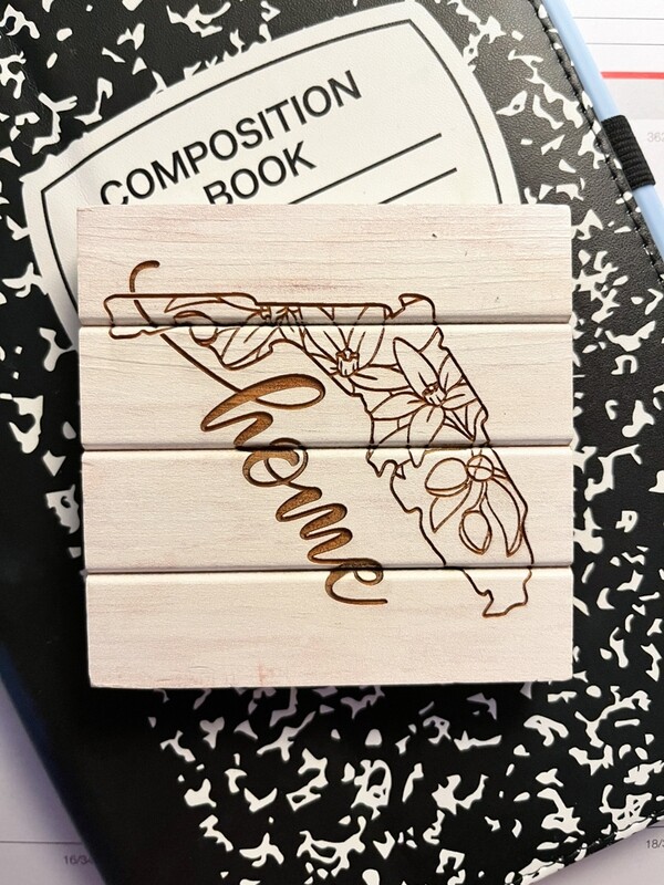 Florida Home Pallet Coasters set of 4