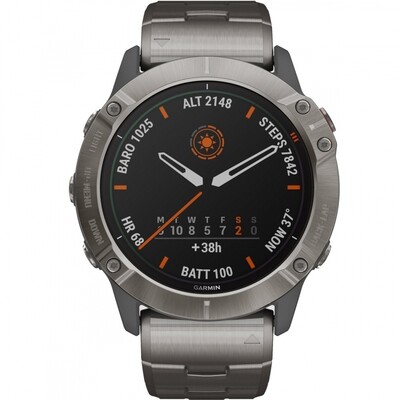 Garmin Fenix 6X Pro Solar Grau / Titan Garmin Fenix 6X Pro Solar Grau / Titan