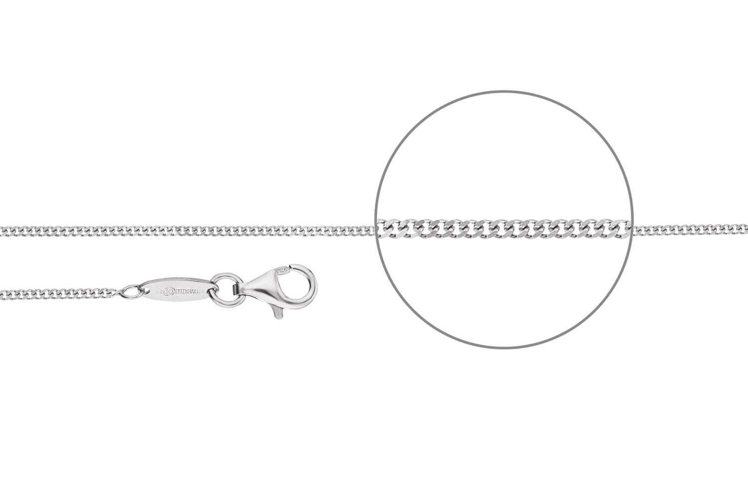 Panzerkette diamantiert Silber 925