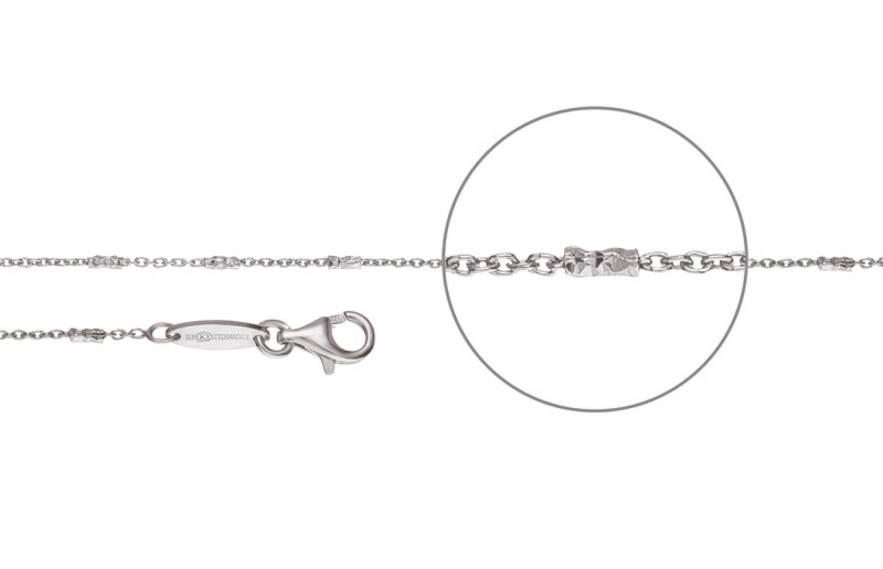 Ankerkette Ovaline diamantiert Silber 925
