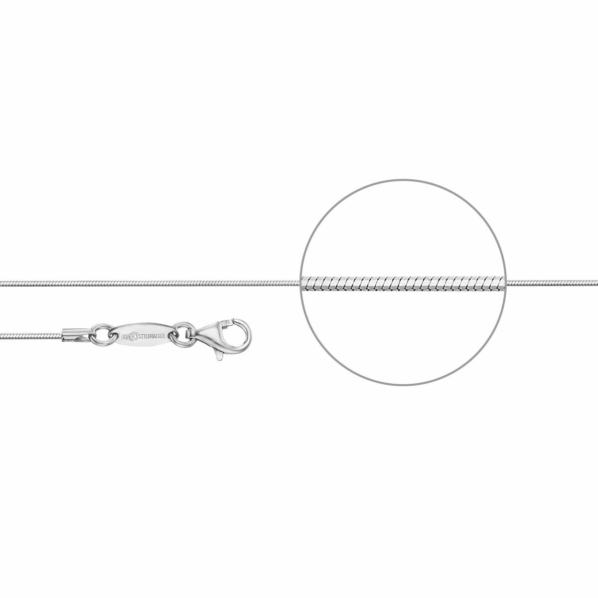 Schlangenkette diamantiert Silber 925