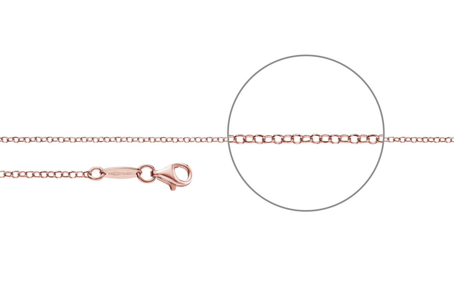 Erbskette diamantiert rosé vergoldet Erbskette diamantiert rosé vergoldet
