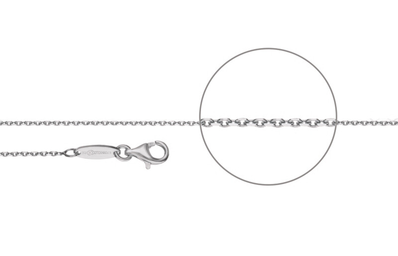 Ankerkette diamantiert Silber 925