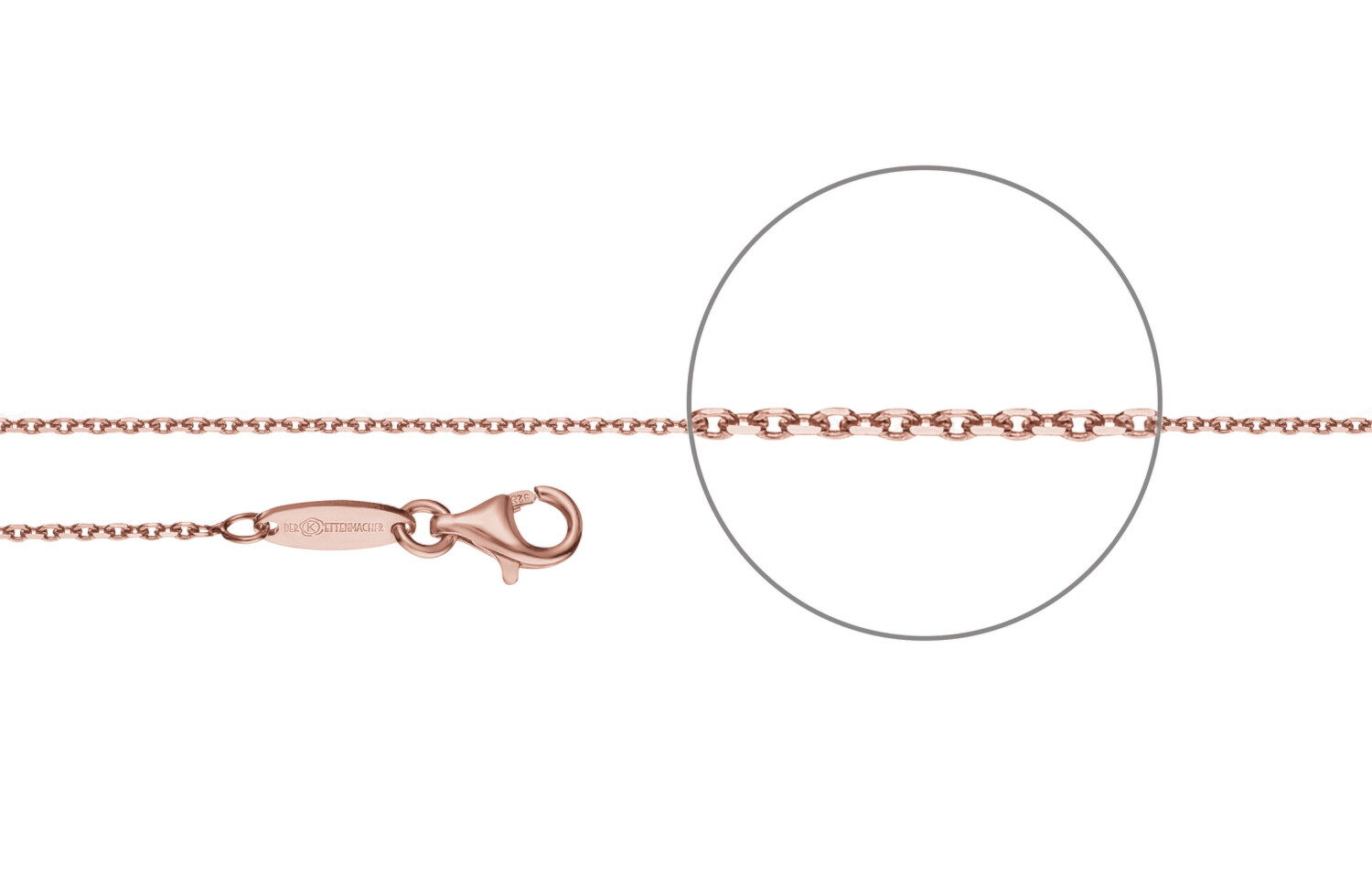 Ankerkette diamantiert rosé vergoldet Ankerkette diamantiert rosé vergoldet