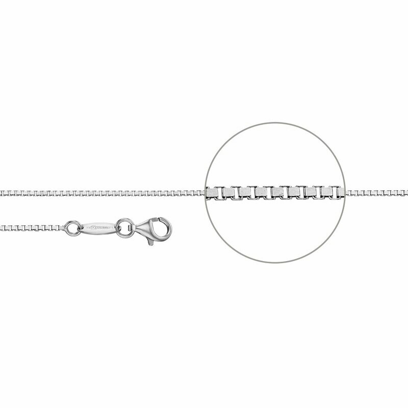 Venezianerkette eckig diamantiert Silber 925