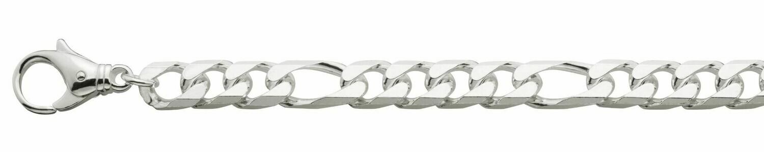 Halskette Figaromuster geschliffen Silber 925