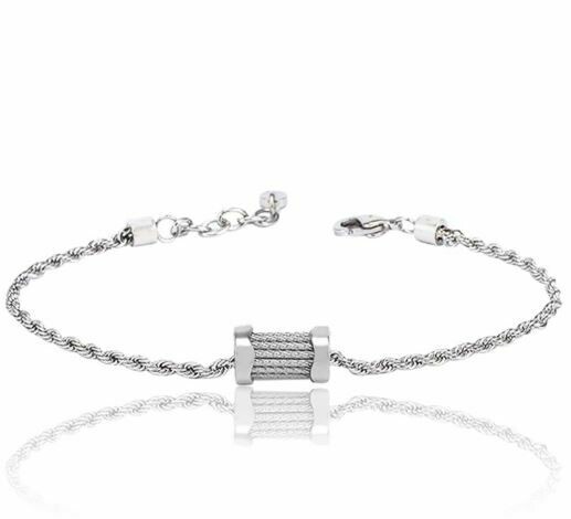 Kordel Armband Edelstahl mit Charmes Kordel Armband Edelstahl mit Charmes