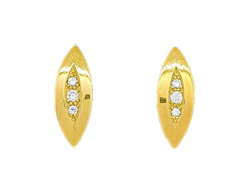 Ohrstecker mit Brillanten Gelbgold 750