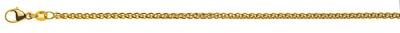 Halskette Zopf 2,5mm Gelbgold 750