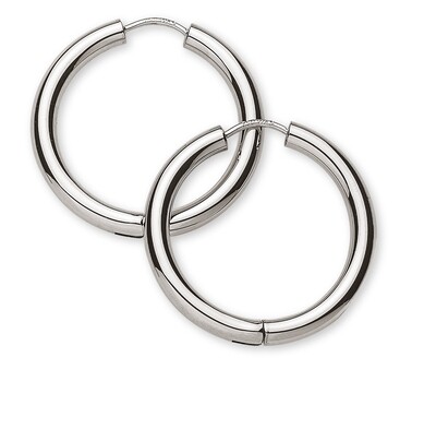 Klappcreolen Weissgold 750