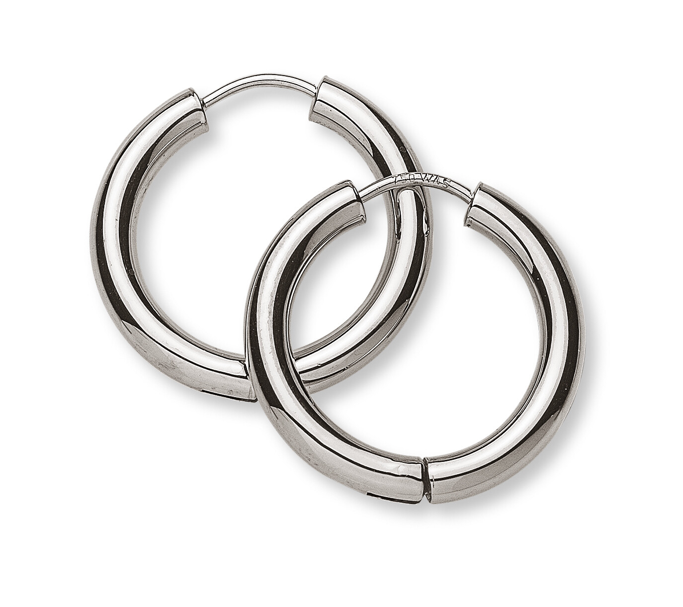 Klappcreolen Weissgold 750