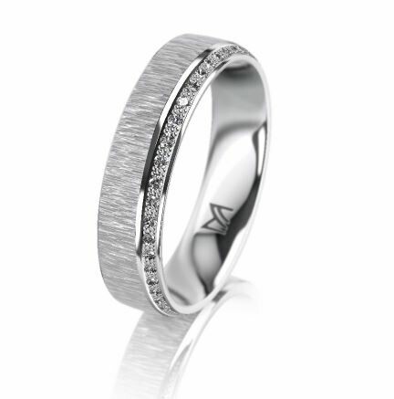 Trauring MEISTER TWINSET Individuals Weissgold 750