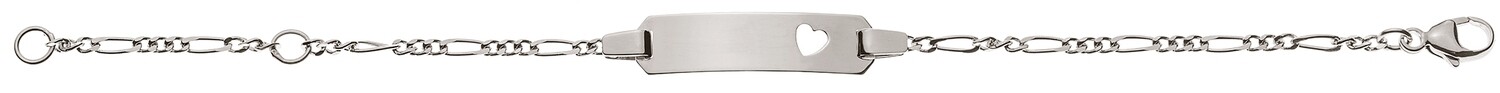 Bébé Bracelet Figaro geschliffen Weissgold 750