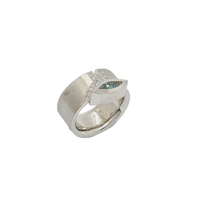 Damenring Weissgold 750 mit Brillanten Damenring Weissgold 750 mit Brillanten