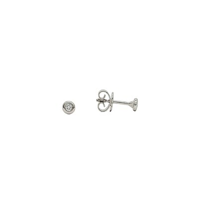 Solitär - Ohrstecker mit je 1 Brillanten Weissgold 750 Solitär - Ohrstecker mit je 1 Brillanten Weissgold 750