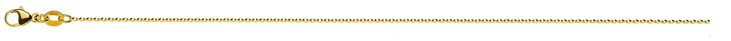 Halskette Rundanker im Messerschliff 1,2mm Gelbgold 750