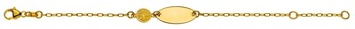 Bébé Bracelet Anker Oval Gelbgold 750