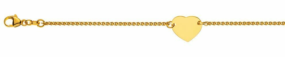 Bébé Bracelet Zopf diamantiert Gelbgold 750