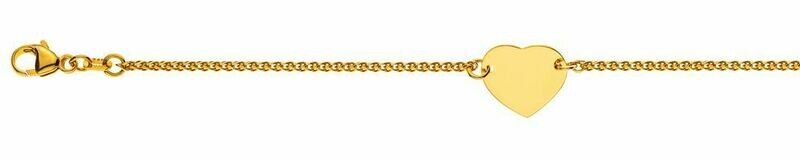 Bébé Bracelet Zopf diamantiert Gelbgold 750