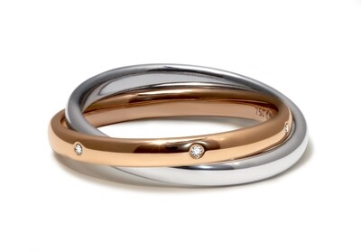 Trauring Furrer Jacot bicolor Platin 950 / Rotgold 750 Trauring Furrer Jacot bicolor Platin 950 / Rotgold 750