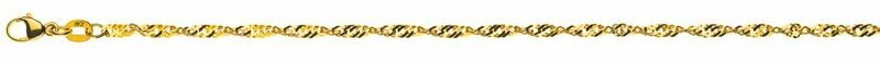 Armband Singapur 2.4mm Gelbgold 750