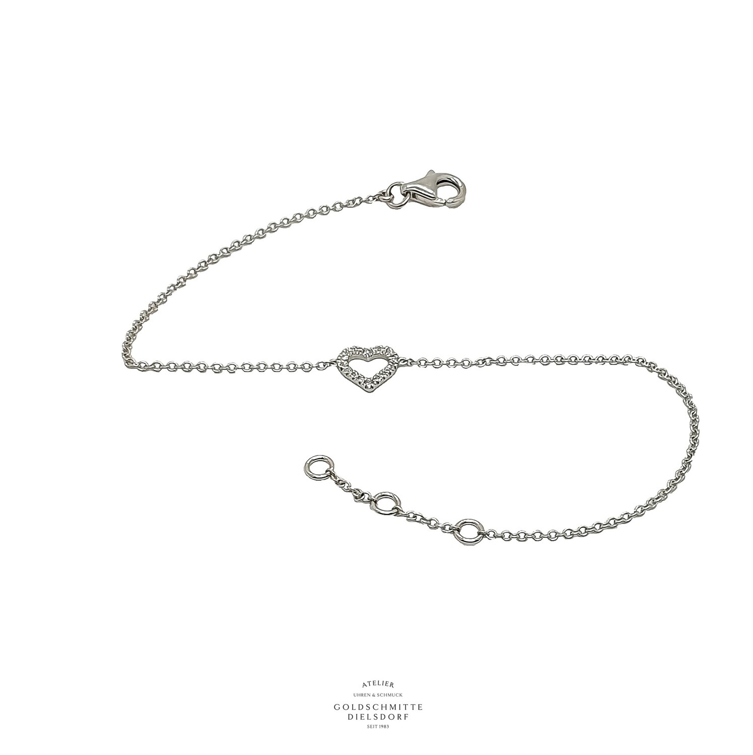 Armband Rundanker mit Brillanten Weissgold 750