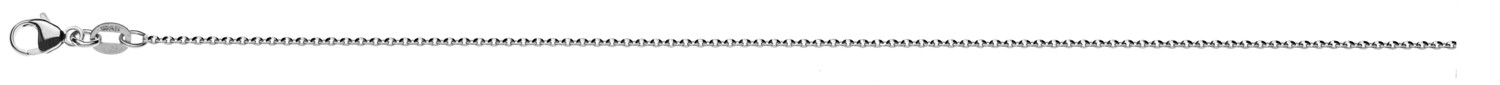 Halskette Rundanker im Messerschliff 1,2mm Weissgold 750