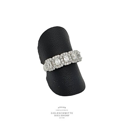 Damenring Weissgold 750 mit Diamanten Damenring Weissgold 750 mit Diamanten