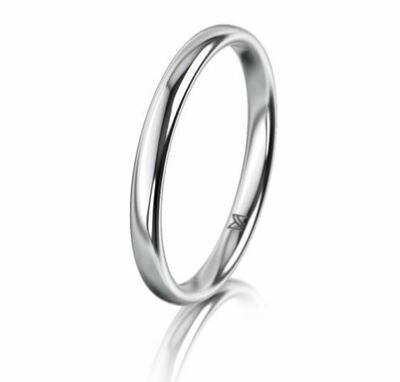 Trauring MEISTER TWINSET Classics Weissgold 750