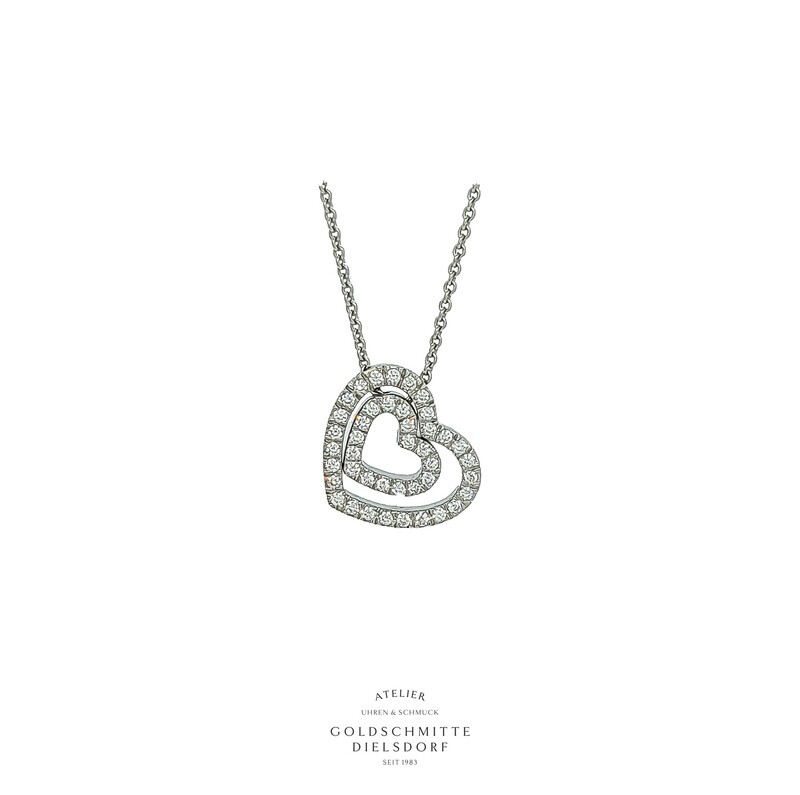Collitär mit Herz Weissgold 750 Collitär mit Herz Weissgold 750