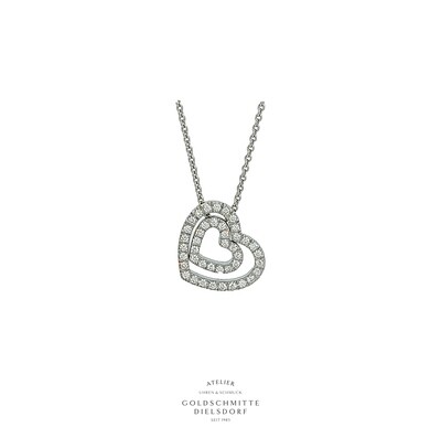 Collitär mit Herz Weissgold 750 Collitär mit Herz Weissgold 750