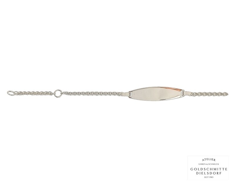 Bébé Bracelet Zopf Weissgold 750