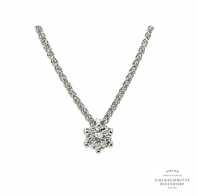Collitär mit 1 Brillant Weissgold 750 Collitär mit 1 Brillant Weissgold 750