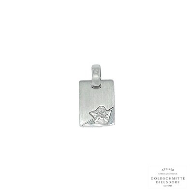 Anhänger SCHUTZENGEL Weissgold 750