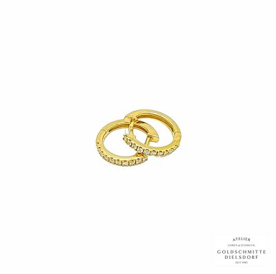 Creolen mit 20 Brillanten Gelbgold 750 Creolen mit 20 Brillanten Gelbgold 750