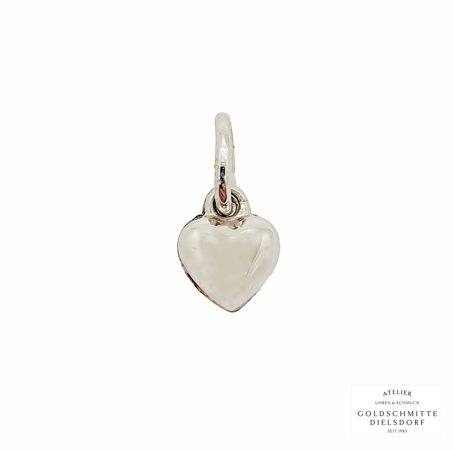 Anhänger HERZ bombiert Weissgold 750 Anhänger HERZ bombiert Weissgold 750