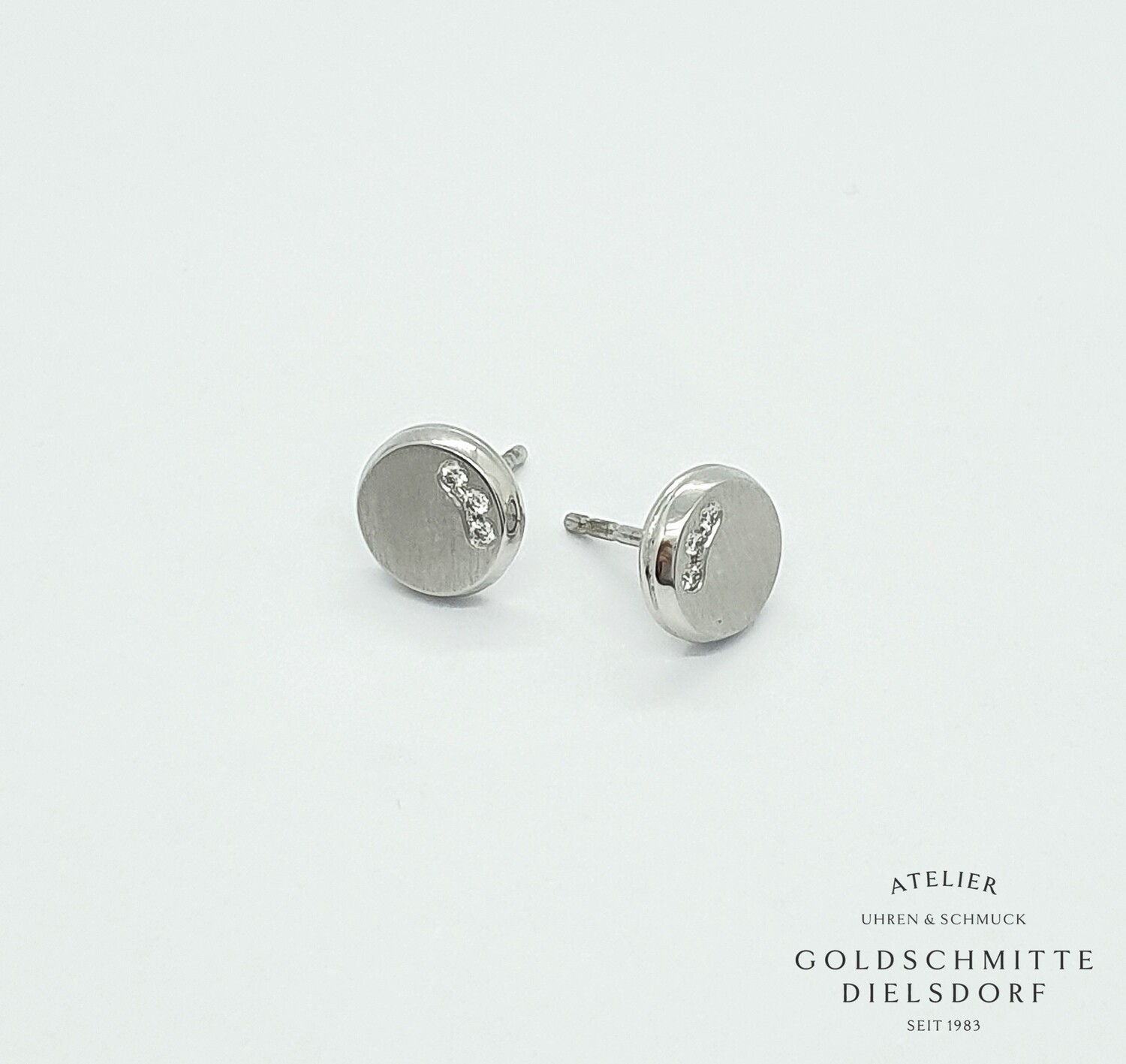 Ohrstecker mit 6 Brillanten Weissgold 750