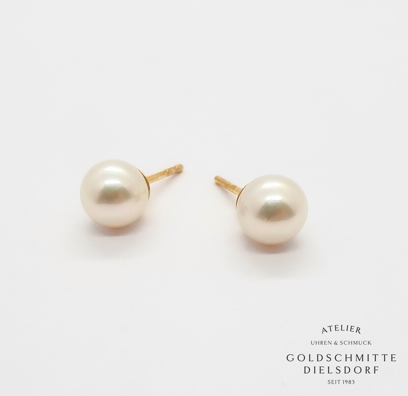 Perlohrstecker Akoya - Perlen Gelbgold 750 Perlohrstecker Akoya - Perlen Gelbgold 750
