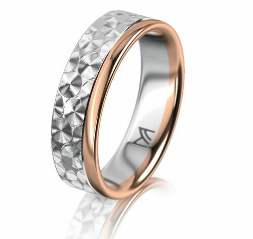 Trauring MEISTER INDIVDUALS bicolor Rotgold / Weissgold 750