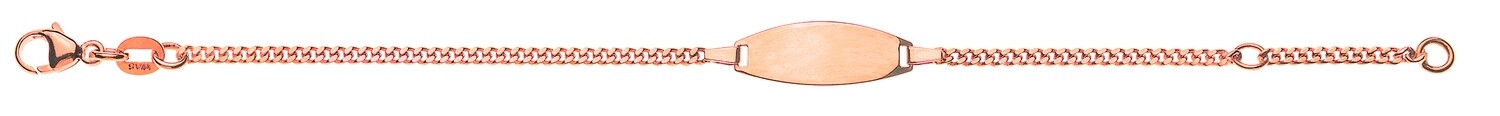 Bébé Bracelet Panzer geschliffen Rotgold 750