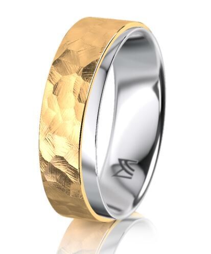 Trauring MEISTER INDIVIDUALS bicolor Gelbgold / Weissgold 750