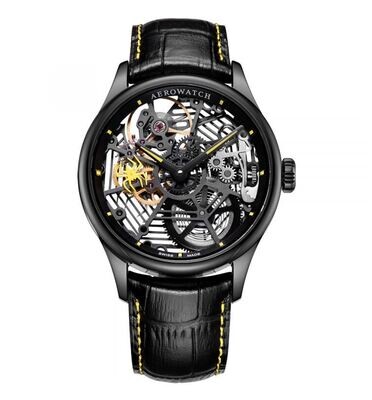Aerowatch Renaissance Spider Skeleton Schwarz / Gelb Aerowatch Renaissance Spider Skeleton Schwarz / Gelb