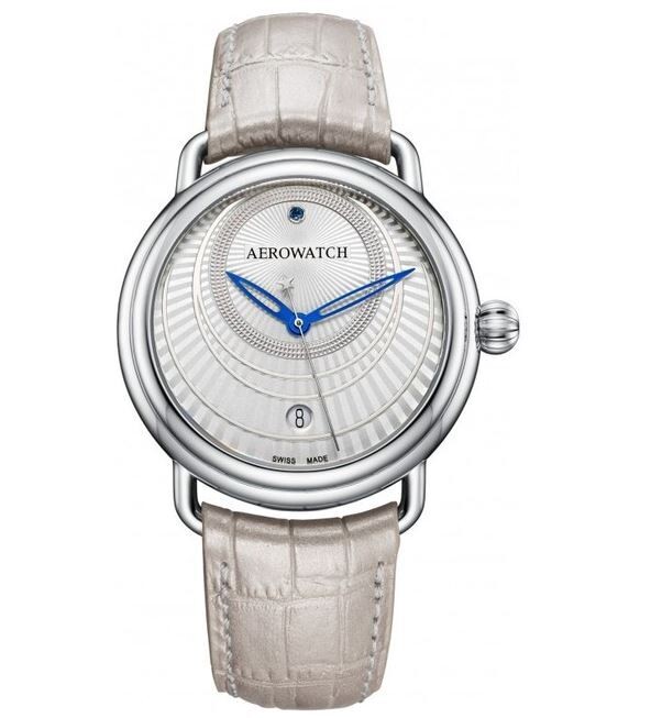 Aerowatch 1942 Lady Elegance Saphire Leder