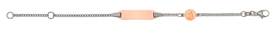 Bébé Bracelet Panzer bicolor Weissgold 750 / Rotgold 750